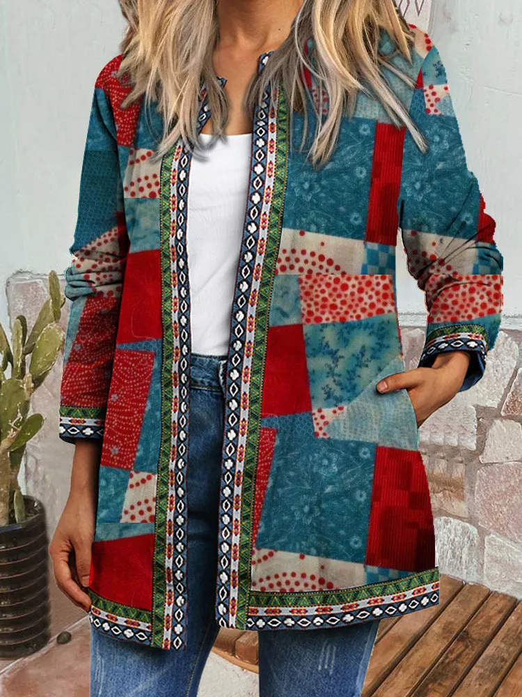 Sophie I Retro Style Printed Cardigan