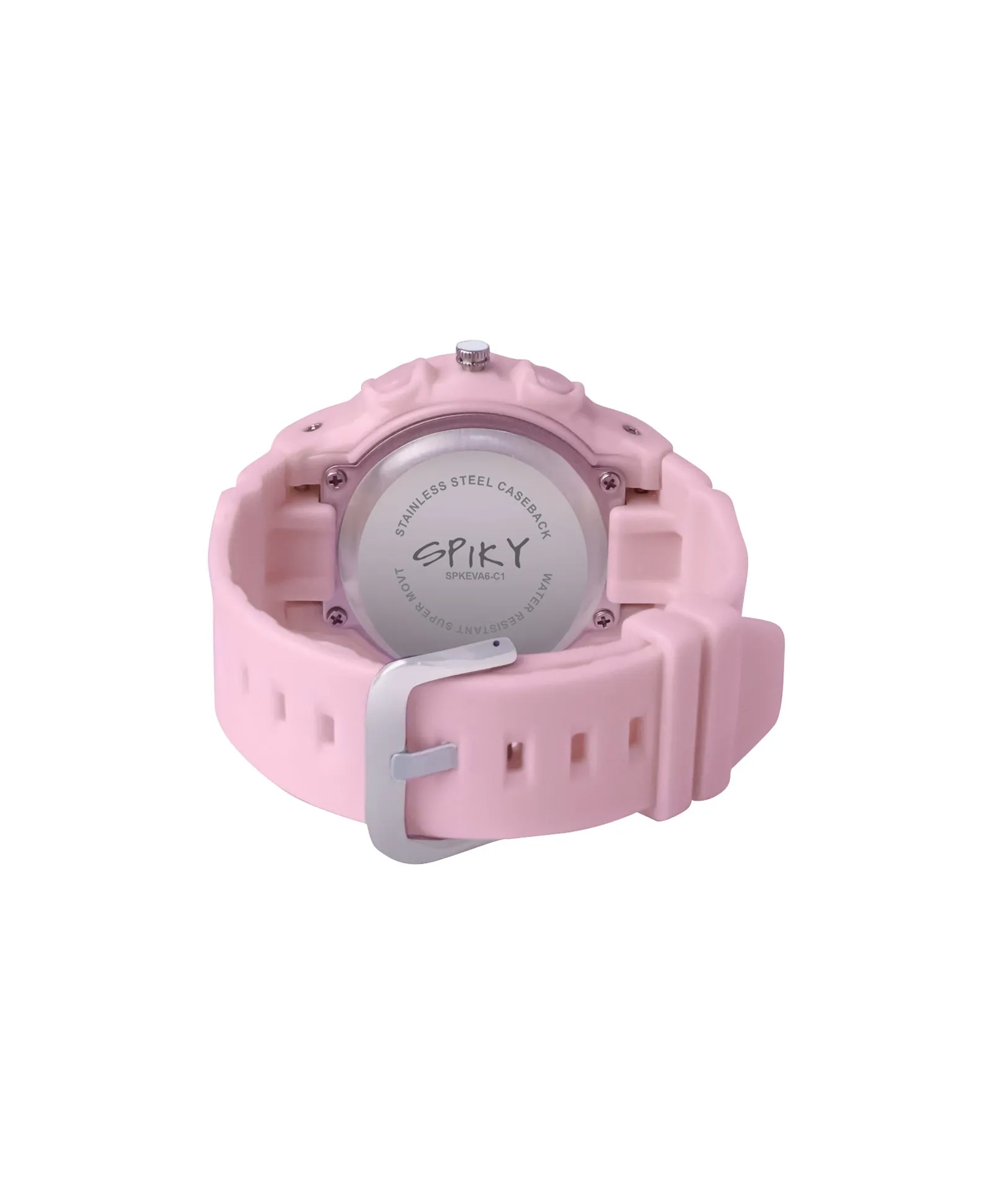 Spiky Analog & Digital Sporty Watch - Pink