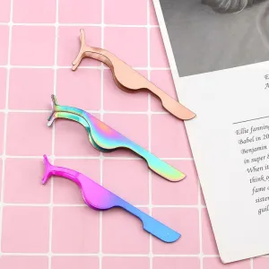 Stainless Steel False Eyelash Applicator Tweezers