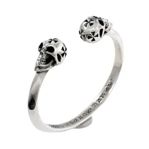 Sterling Silver Skull Cross Cuff