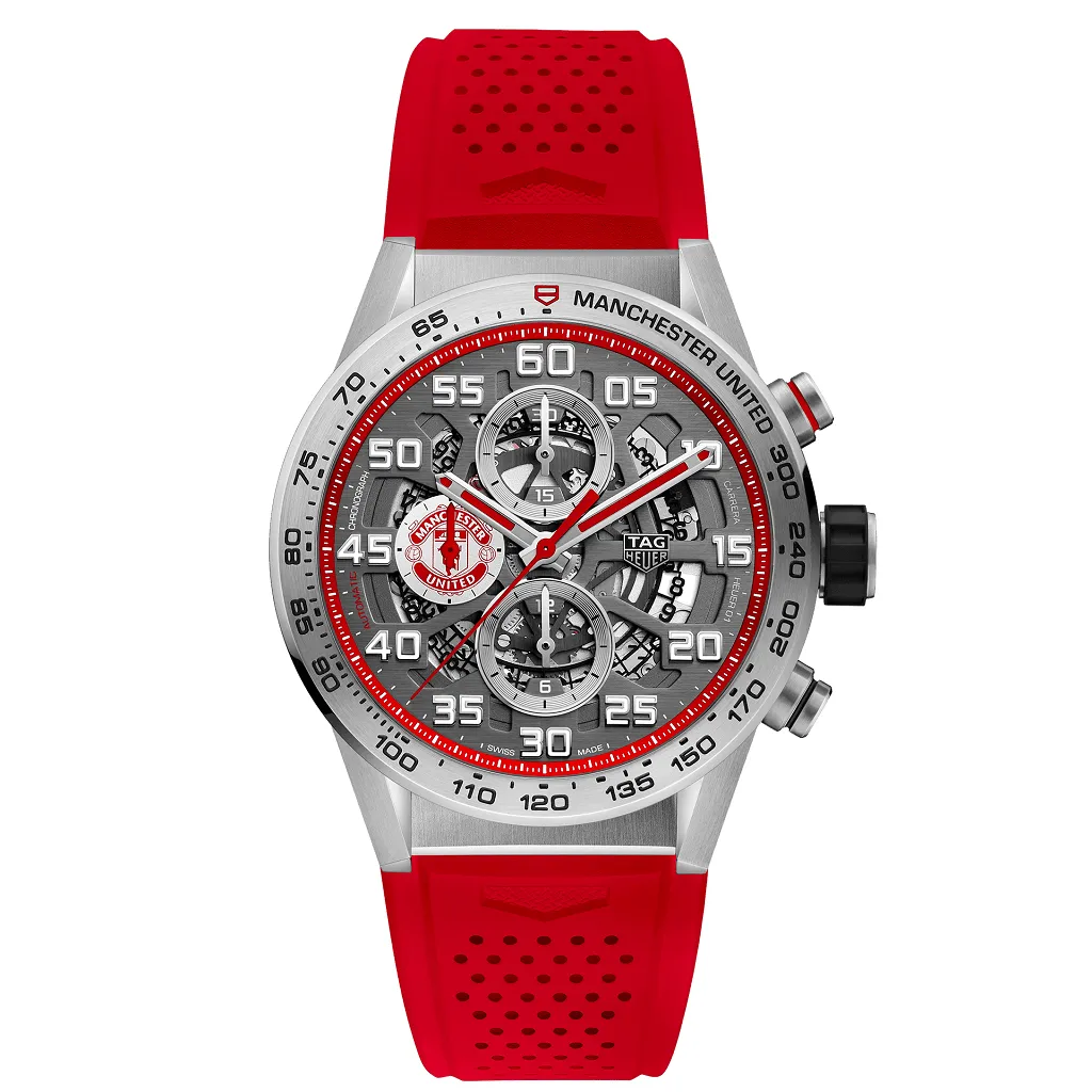 TAG Heuer Manchester United Special Edition Men's Rubber Strap Watch 43mm CAR201M.FT6156