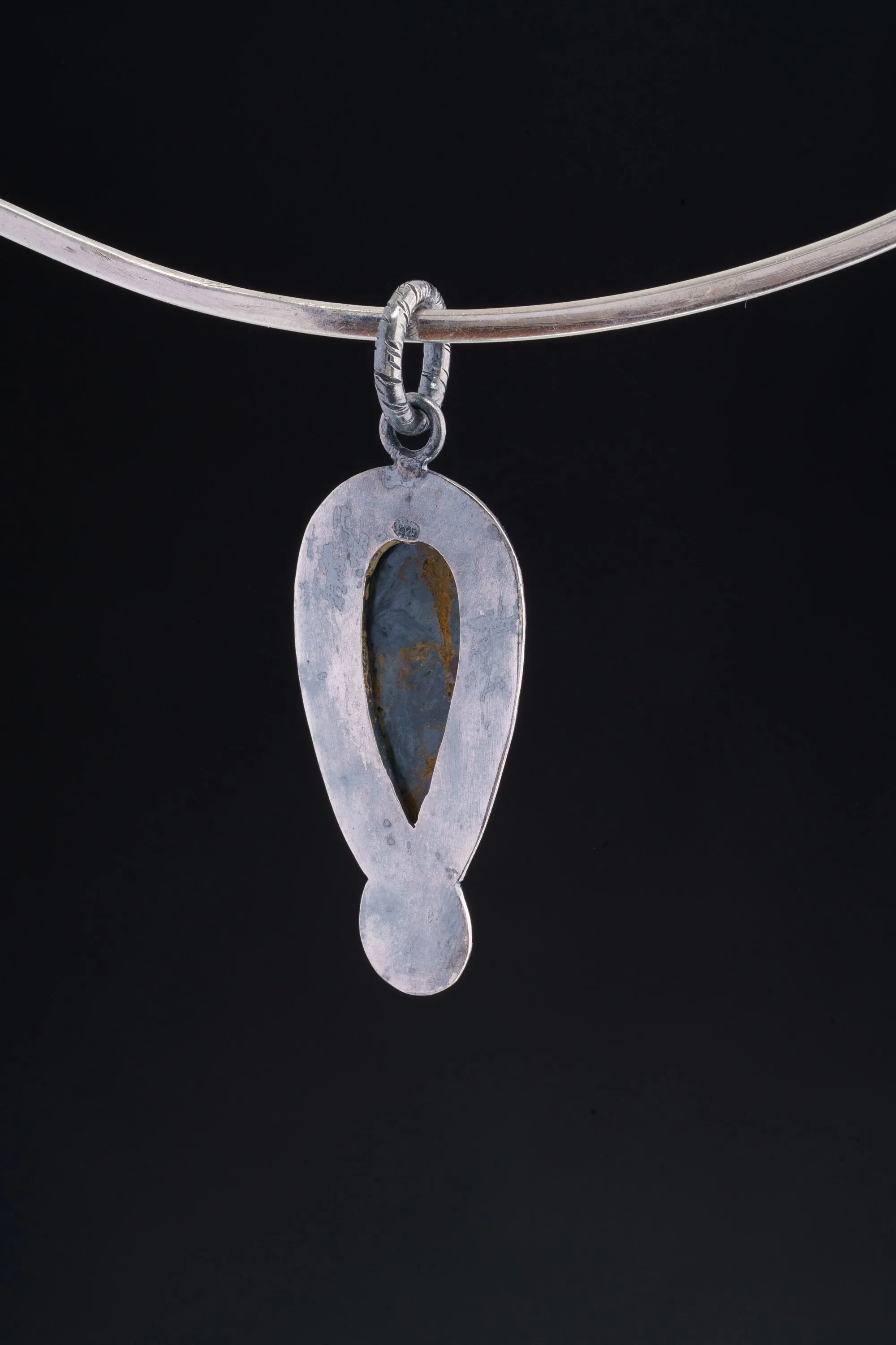 Tempest Horizon - A Stunning Fusion of Pietersite's and Ethiopian Opal Pendant - Oxidised Sterling Silver with Sun Ray Details
