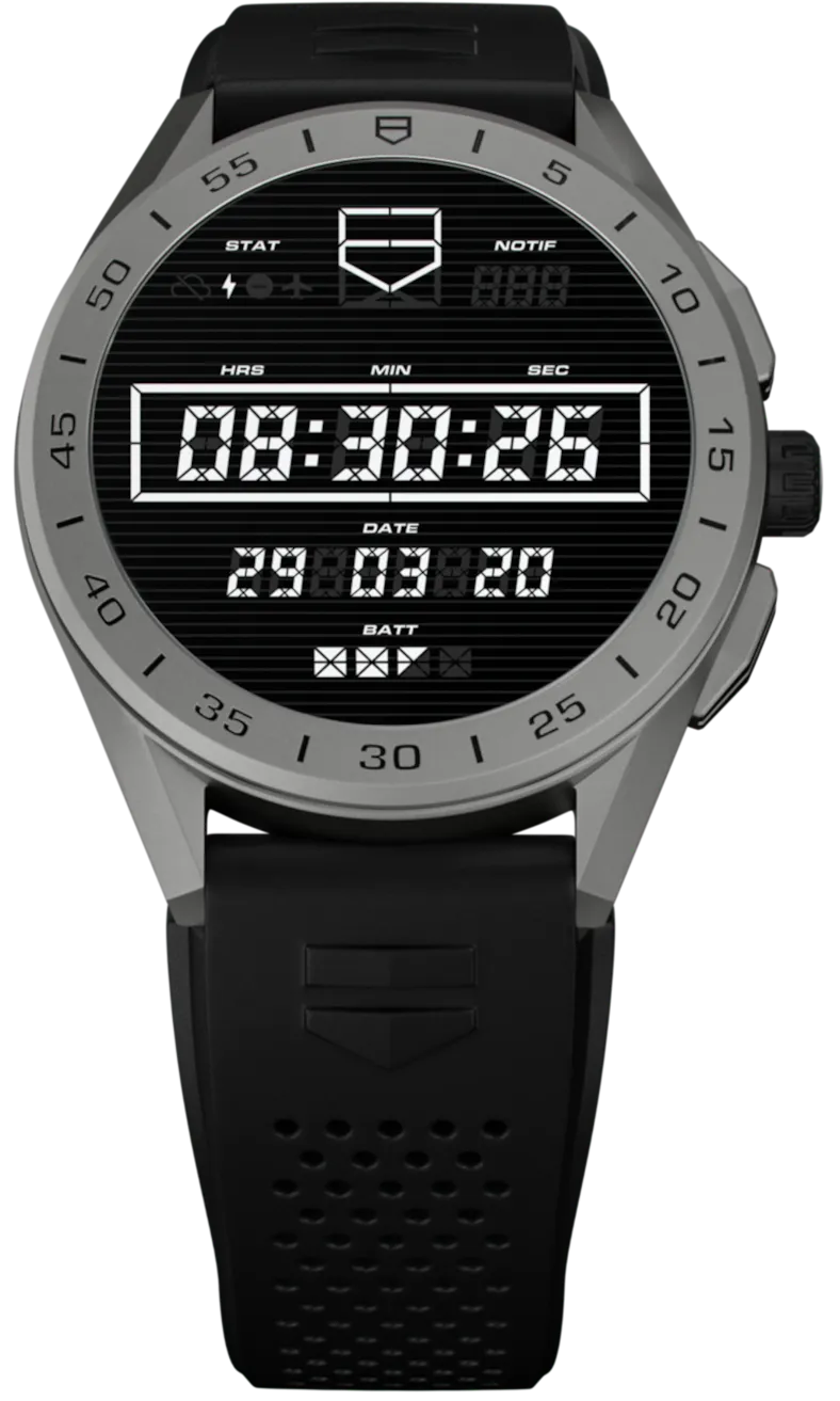 TH Watch Connected 45 Titanium Black Rubber