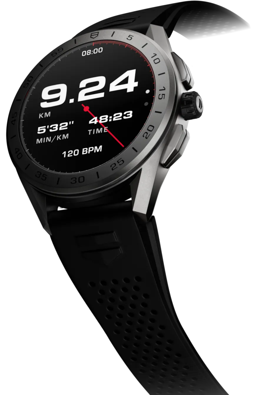 TH Watch Connected 45 Titanium Black Rubber