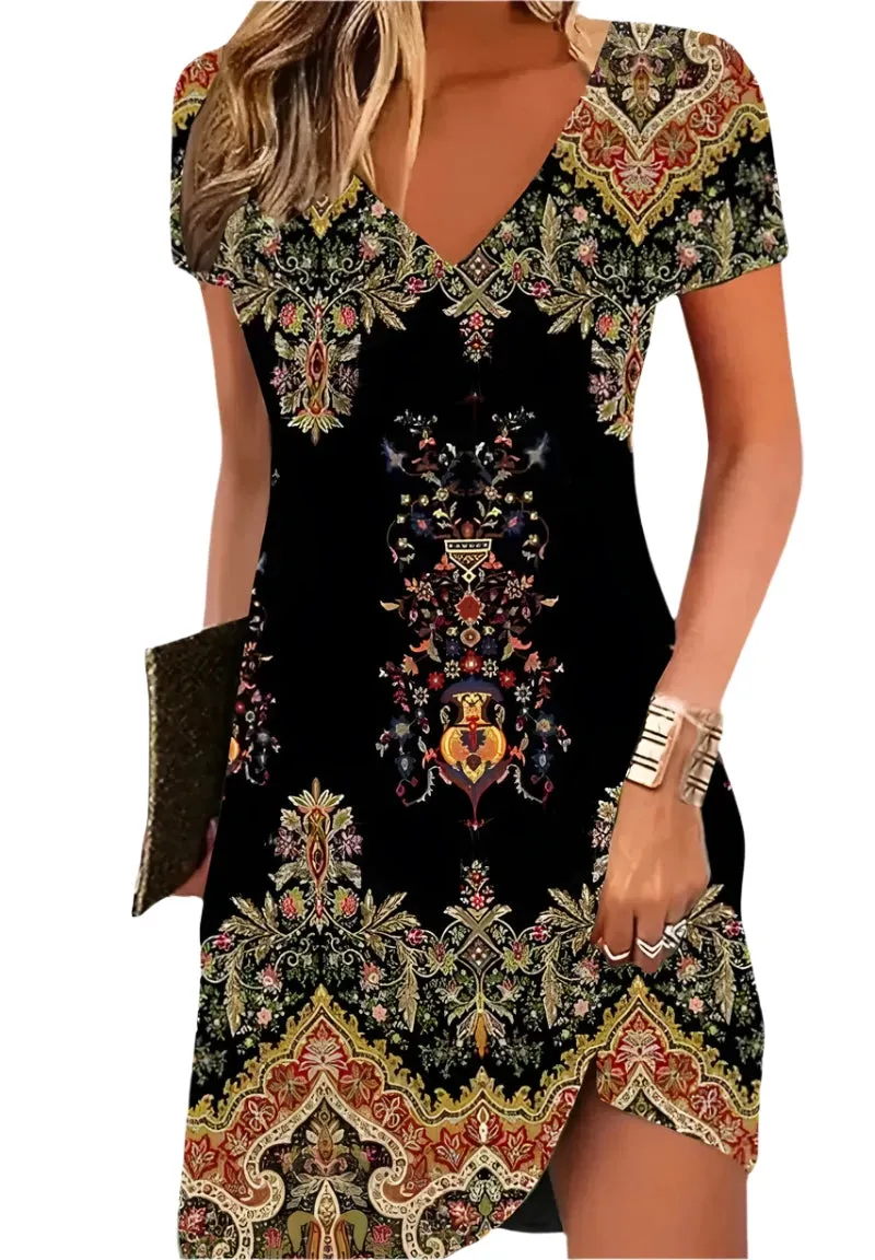 Thalia | Retro Floral Dress