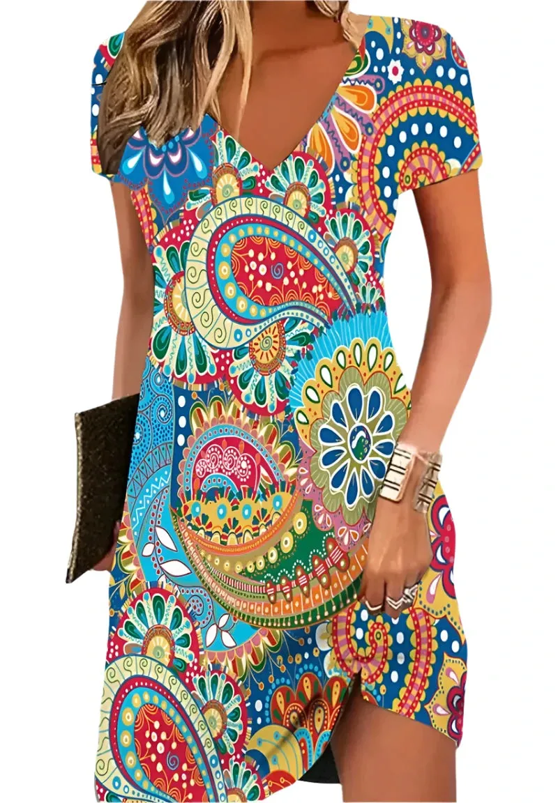 Thalia | Retro Floral Dress