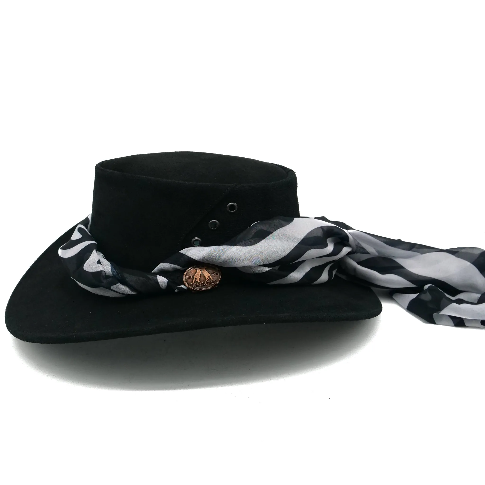 The Alice Suede Hat with Zebra Scarf