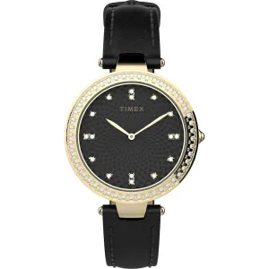 Timex Women 32 mm Size Black Dial Analog Watch -TW2V45100