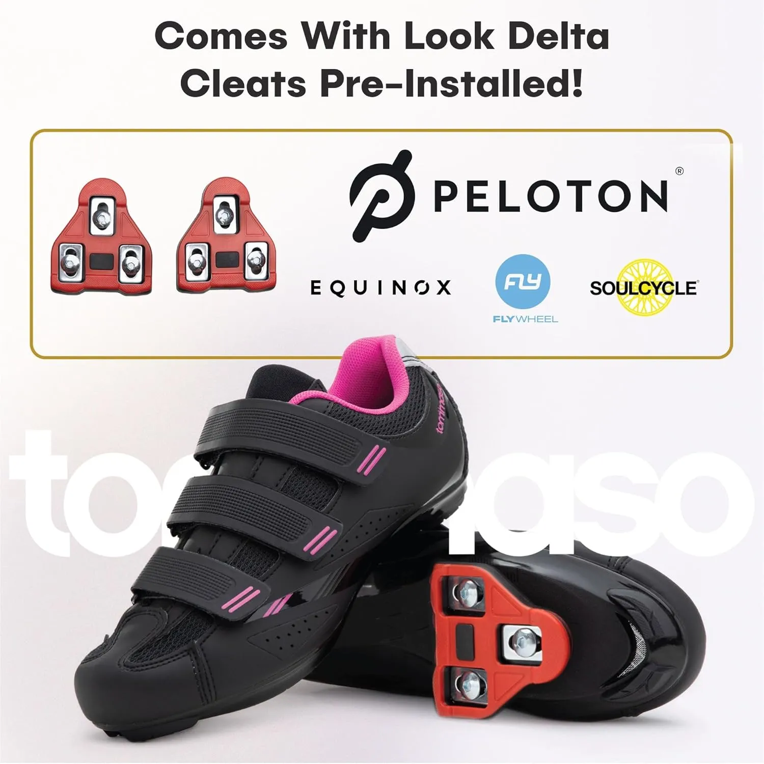 Tommaso Pista 100 SPD & Peloton Shoes for WomenReady to Ride with Peloton Delta Cleat or SPD Cleats for Road Bicycles & Various Indoor BikesExplore Vareity Cycling Shoes & Bike Accessories
