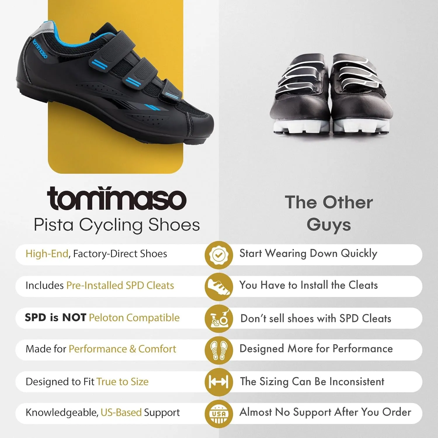 Tommaso Pista 100 SPD & Peloton Shoes for WomenReady to Ride with Peloton Delta Cleat or SPD Cleats for Road Bicycles & Various Indoor BikesExplore Vareity Cycling Shoes & Bike Accessories