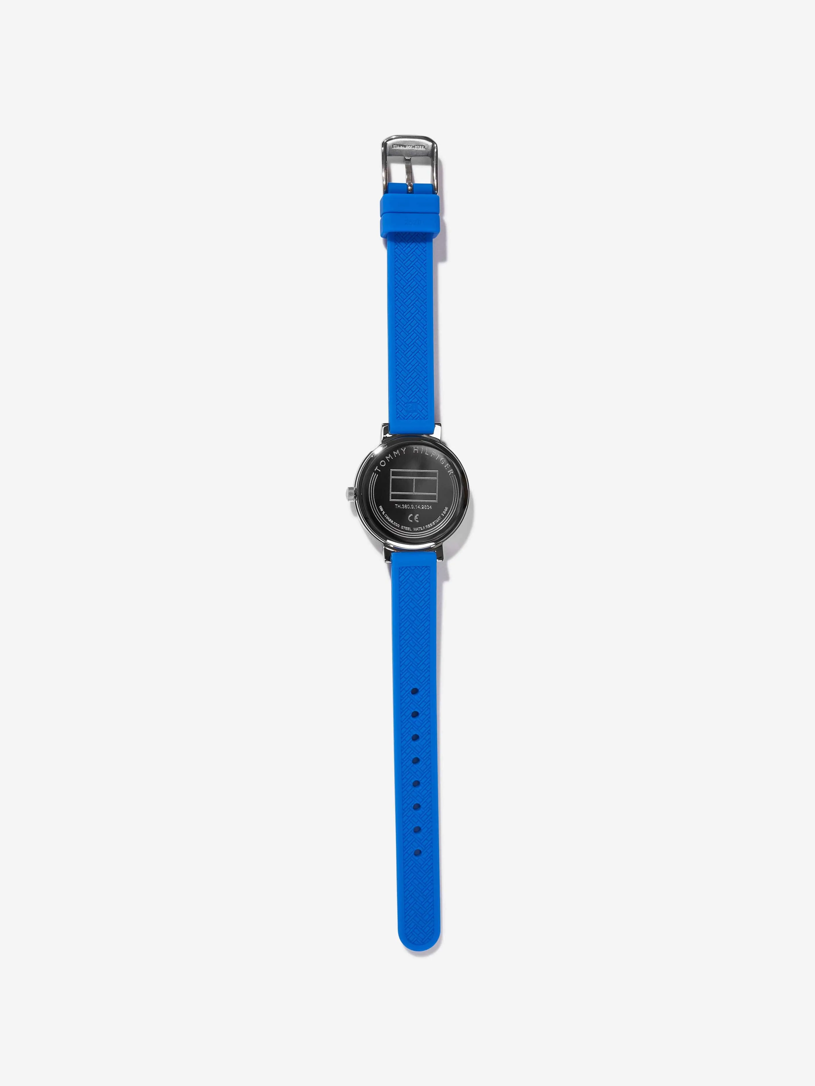 Tommy Hilfiger Boys Plain Strap Watch in Blue 32mm (One Size)