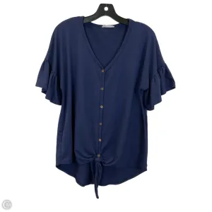 Top Short Sleeve Basic By Reborn J In Navy, Size: S