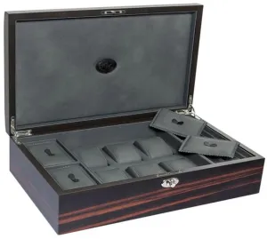 UNDERWOOD (LONDON) - 6-Unit Macassar Watch Box w Compartments | UN/243