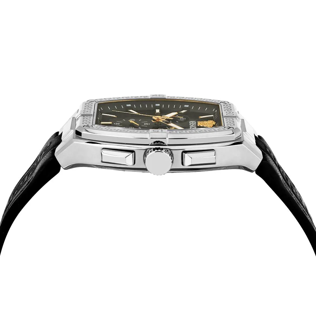 Versace Men 44 X 54.3 mm Size Black Rectangular Dial Analog Watch- VESP00124