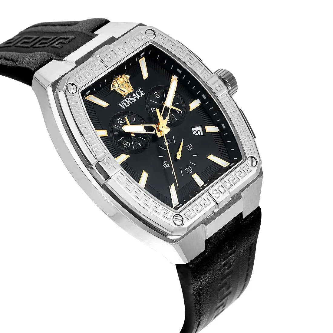 Versace Men 44 X 54.3 mm Size Black Rectangular Dial Analog Watch- VESP00124