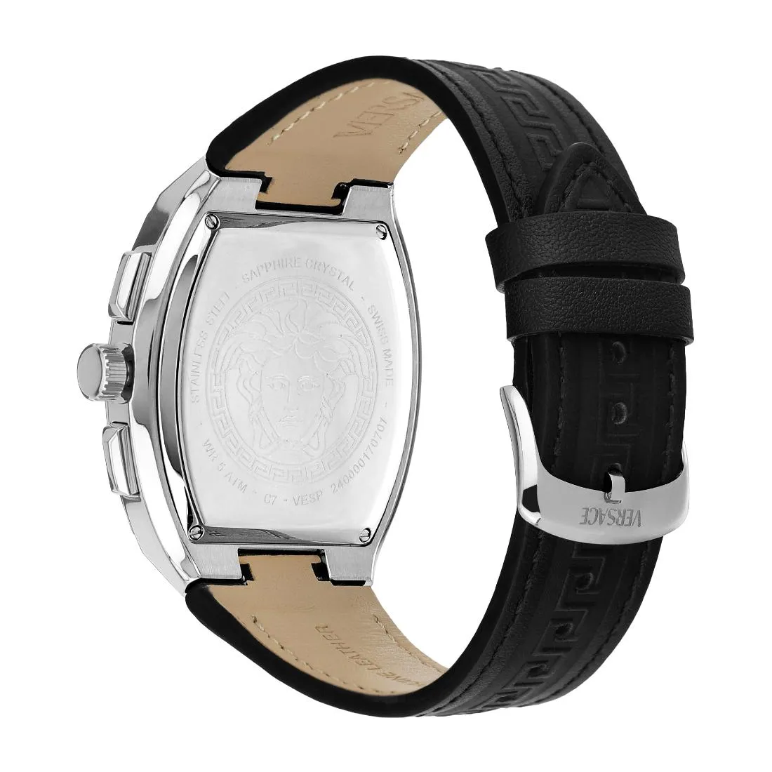 Versace Men 44 X 54.3 mm Size Black Rectangular Dial Analog Watch- VESP00124