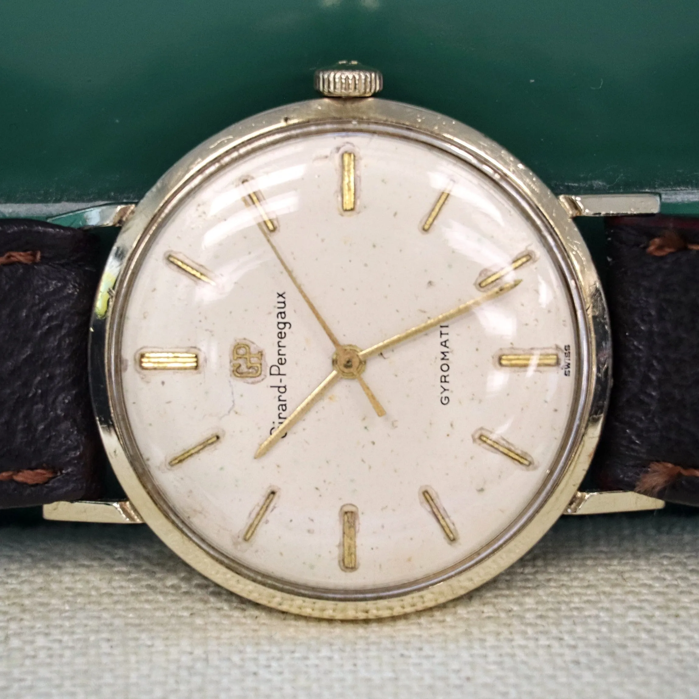 Vintage GIRARD-PERREGAUX Gyromatic Watch 17 Jewels 10K GF Automatic Wristwatch