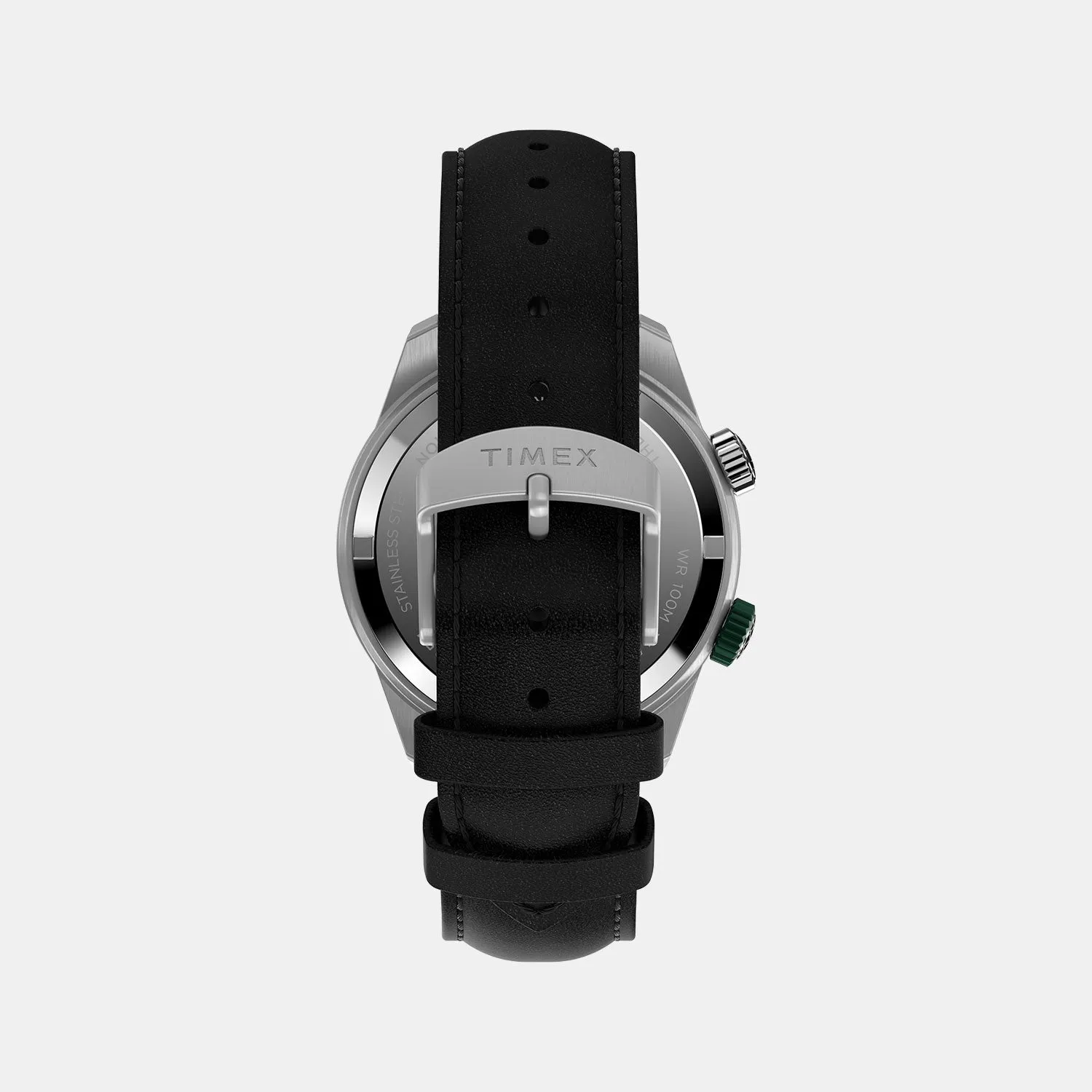 Waterbury Men Black Analog Stainless Steel Watch TW2V49800UJ