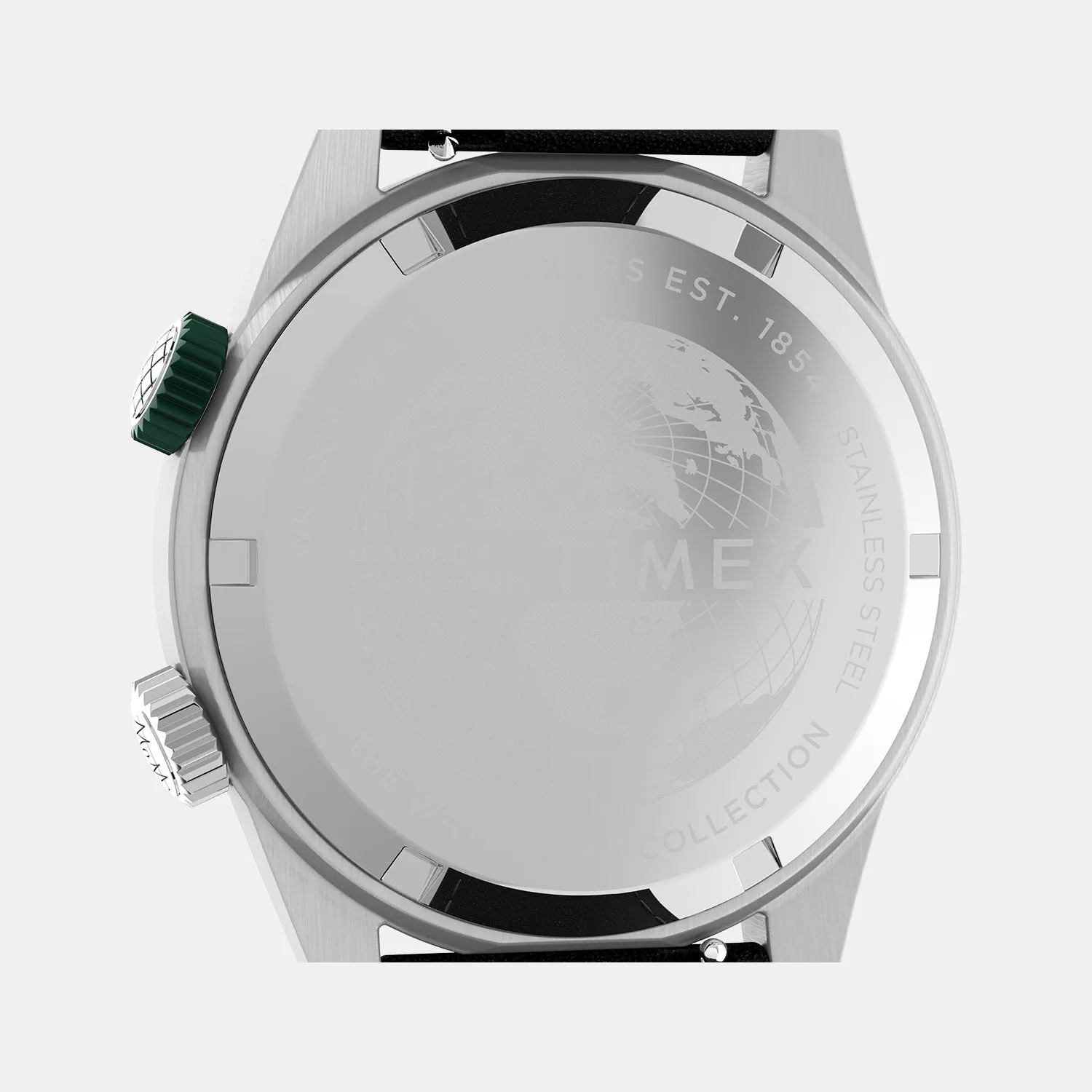 Waterbury Men Black Analog Stainless Steel Watch TW2V49800UJ