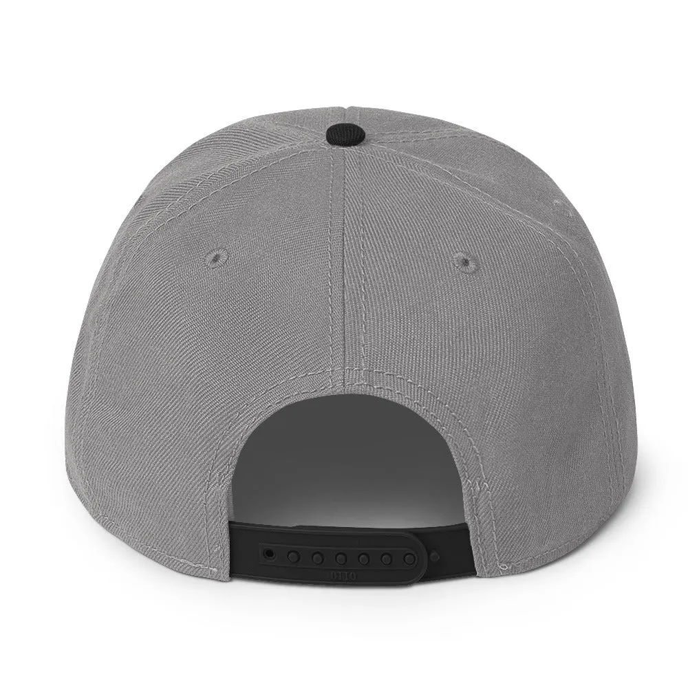 White Illuminati All Seeing Psychic Eye Embroidered Flat Bill Cap Snapback Hat