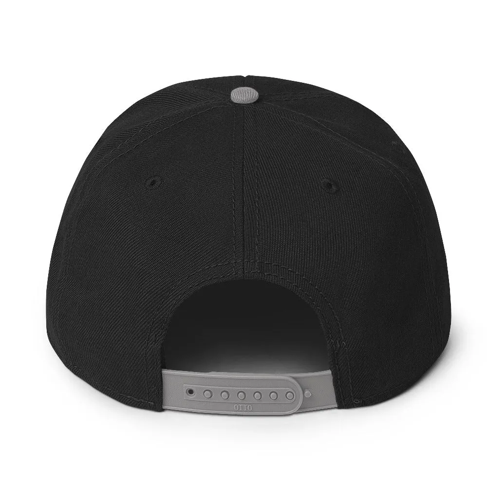 White Illuminati All Seeing Psychic Eye Embroidered Flat Bill Cap Snapback Hat