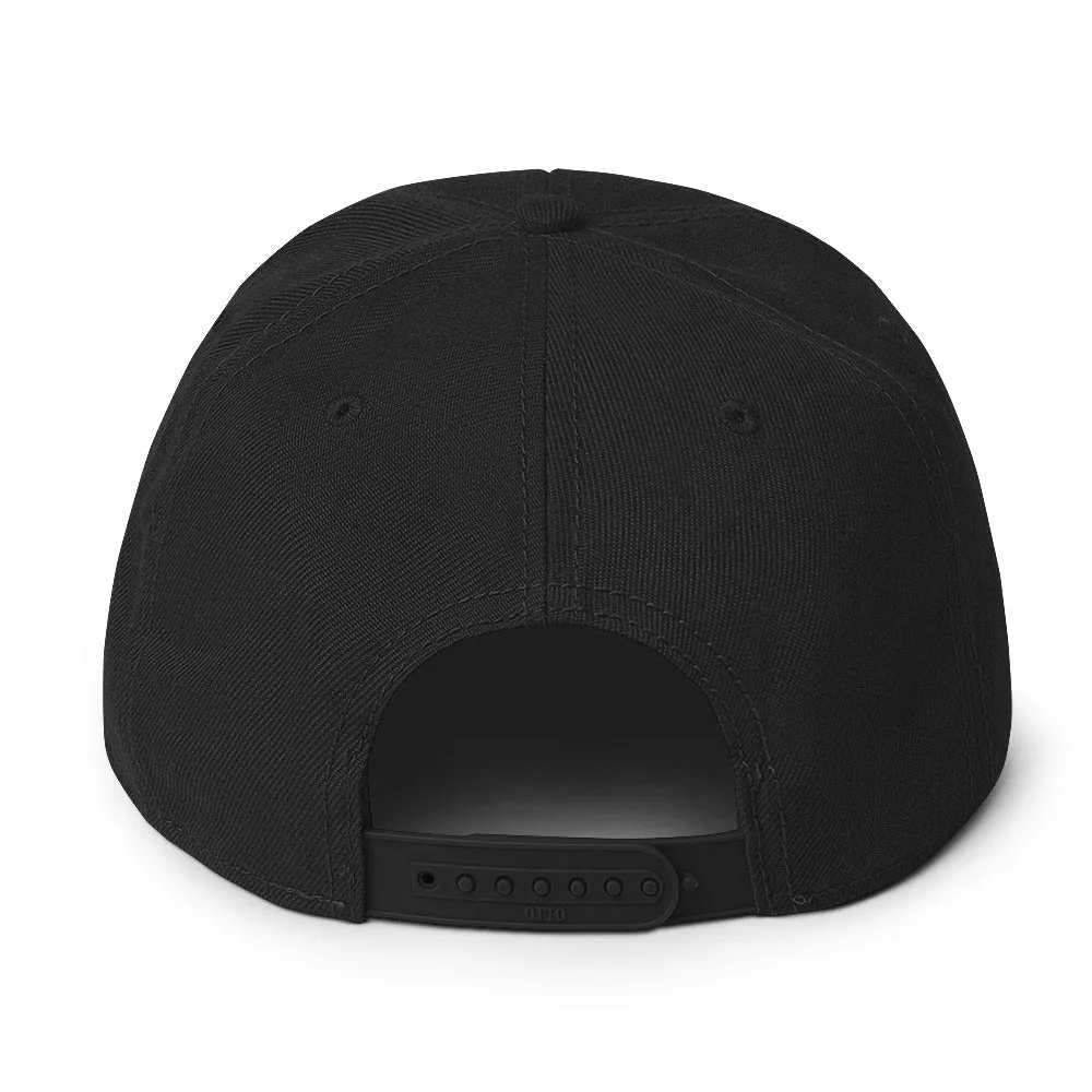 White Illuminati All Seeing Psychic Eye Embroidered Flat Bill Cap Snapback Hat