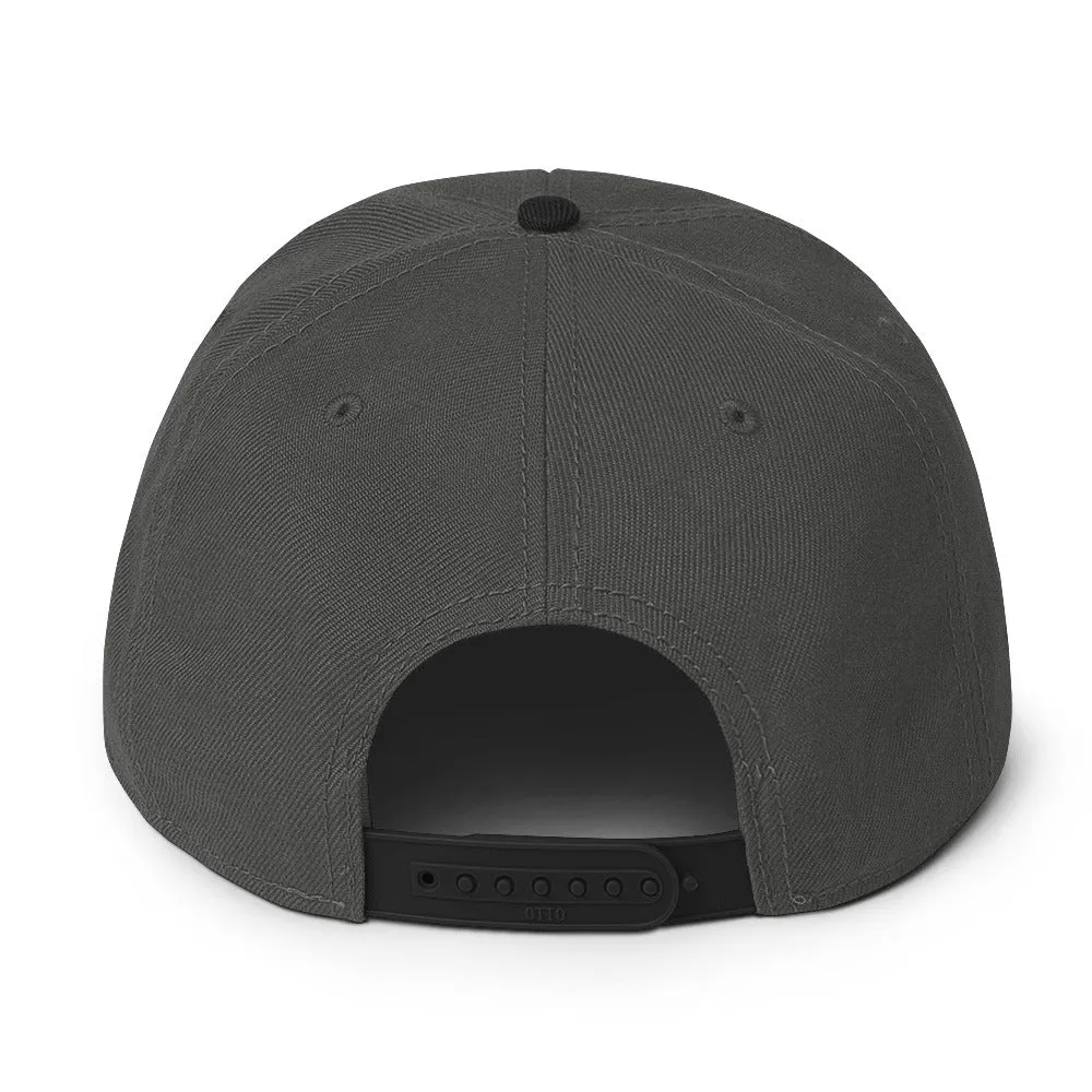 White Illuminati All Seeing Psychic Eye Embroidered Flat Bill Cap Snapback Hat