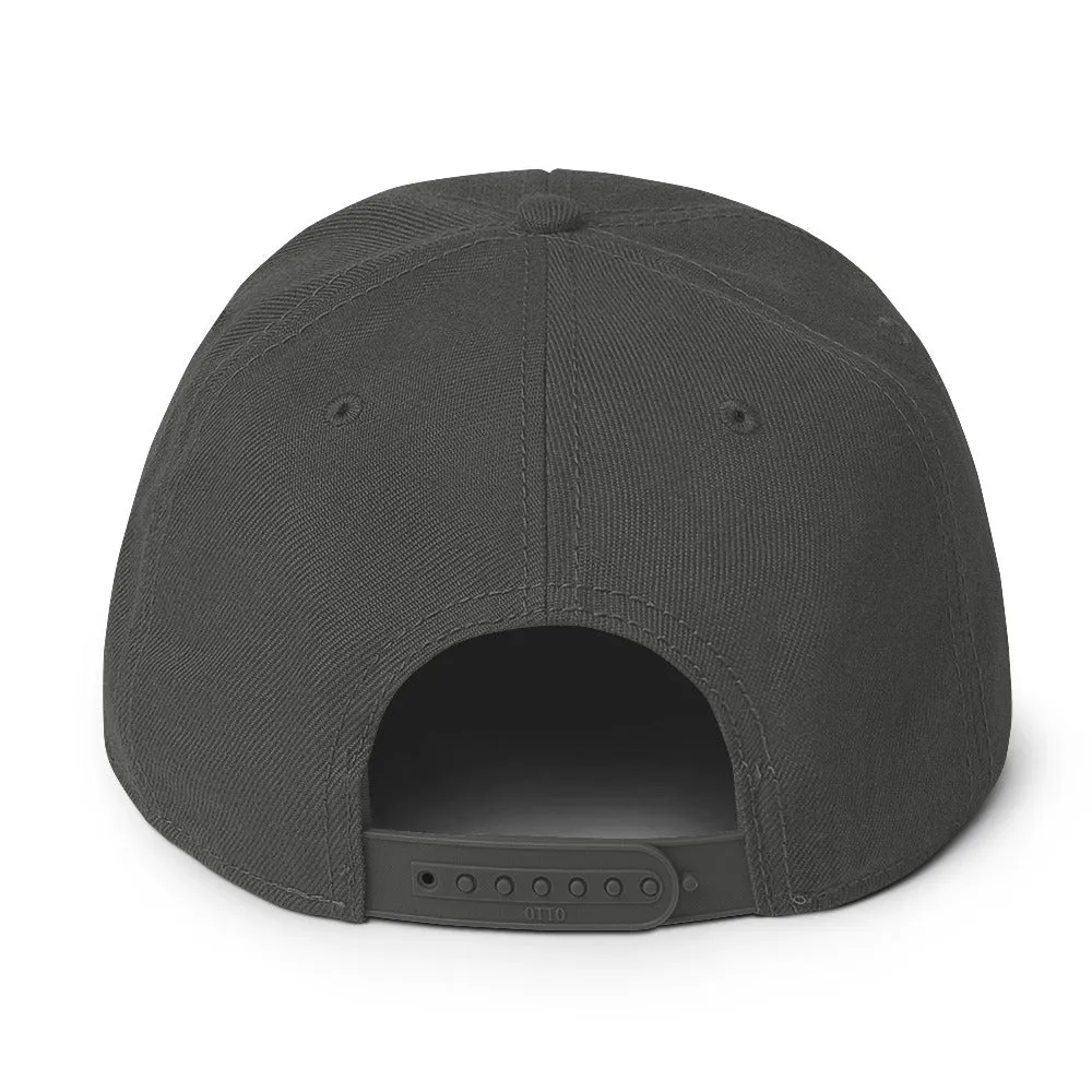 White Illuminati All Seeing Psychic Eye Embroidered Flat Bill Cap Snapback Hat