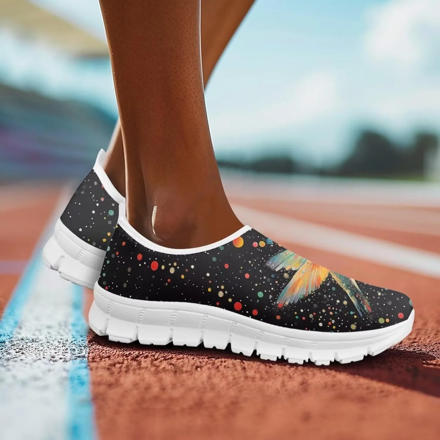Women's Animal Sneaker Soft Casual Low-Top Breathable Shoes Hands Free Slip On Non-Slip Tennis Sneaker for Ladies US 5.5-11.5