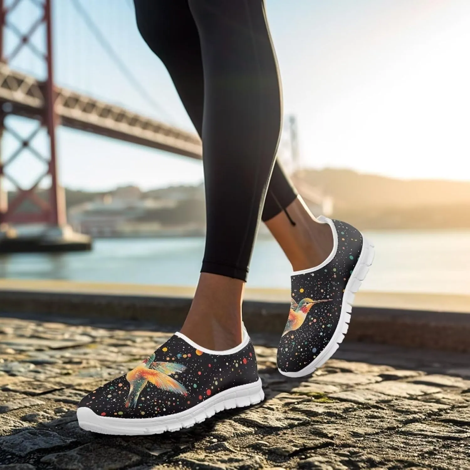 Women's Animal Sneaker Soft Casual Low-Top Breathable Shoes Hands Free Slip On Non-Slip Tennis Sneaker for Ladies US 5.5-11.5