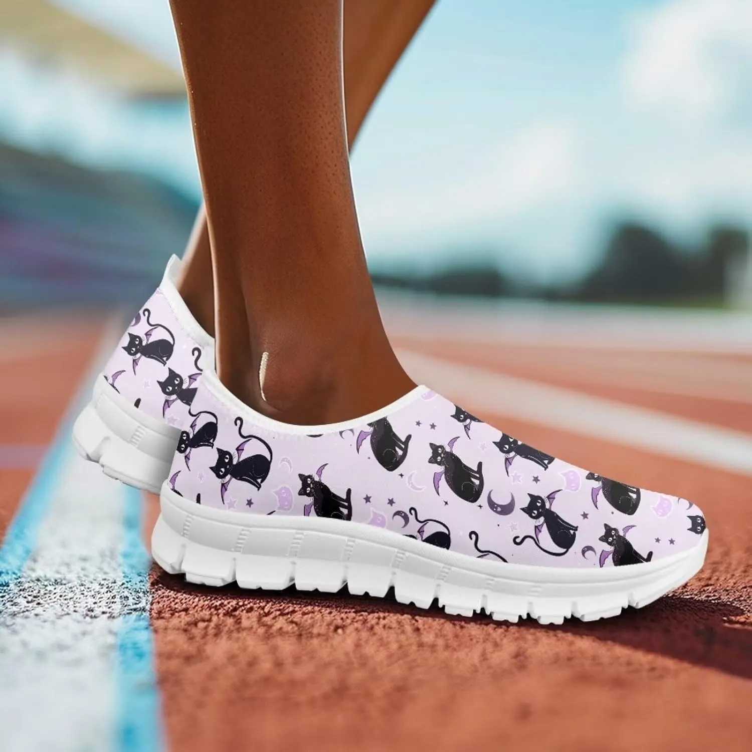Women's Animal Sneaker Soft Casual Low-Top Breathable Shoes Hands Free Slip On Non-Slip Tennis Sneaker for Ladies US 5.5-11.5