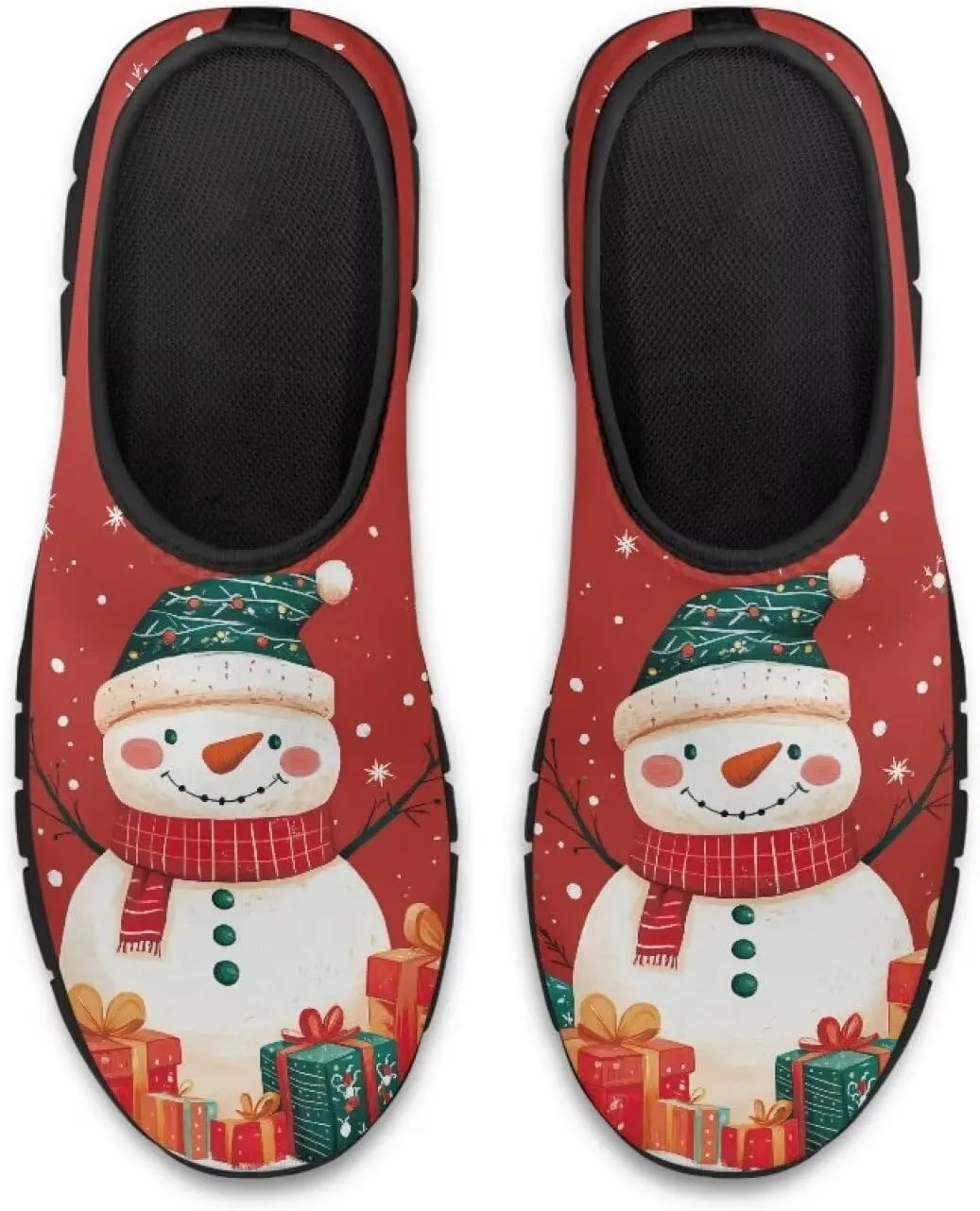 Women's Christmas Sneaker Soft Casual Low-Top Lightweight Slip On Shoes Non-Slip Breathable Mesh Running Sneaker for Ladies US 5.5-11.5