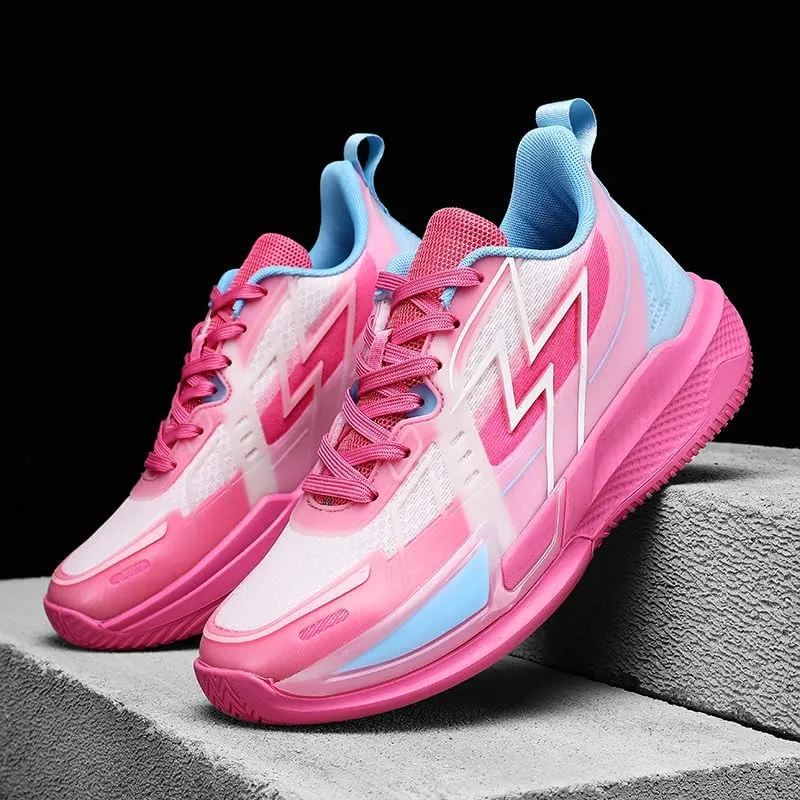 Womens Mens Basketball Shoes High-Top Lightweight Non-Slip Breathable Sneakers Casual Athletic Walking Running Cushioning Workout Shoes for Fitness