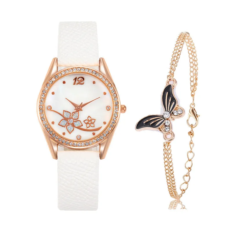Women's Plaid Pattern Decorative Fashion Watch