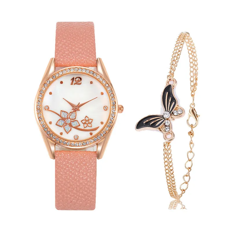 Women's Plaid Pattern Decorative Fashion Watch