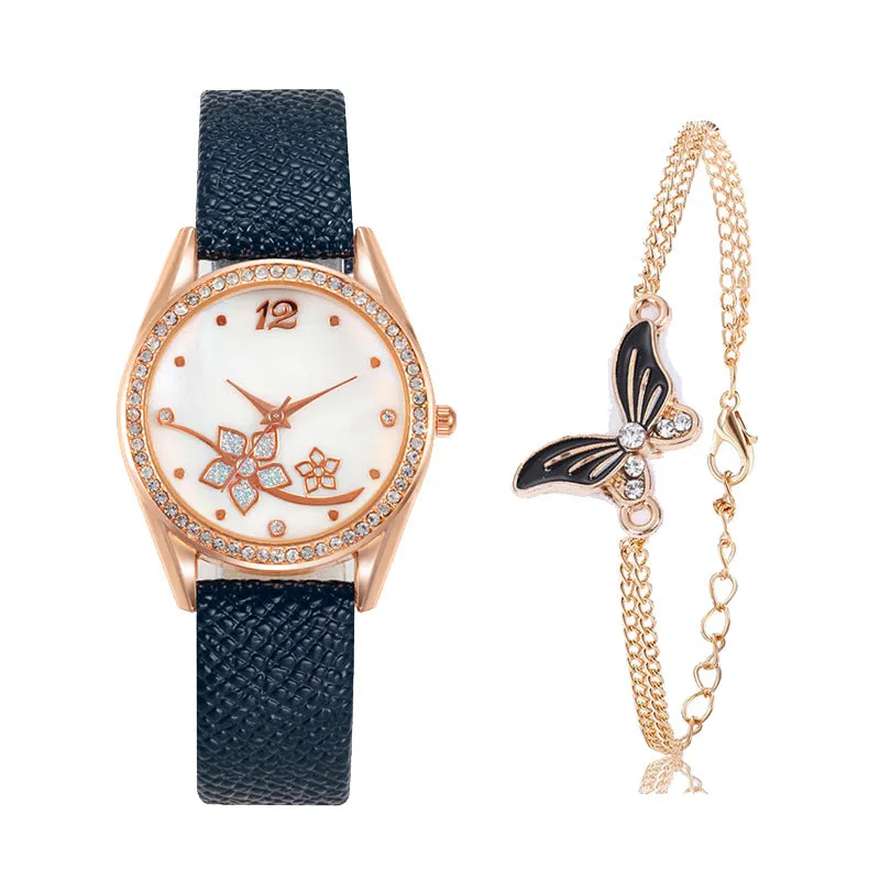 Women's Plaid Pattern Decorative Fashion Watch