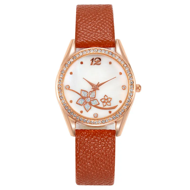 Women's Plaid Pattern Decorative Fashion Watch