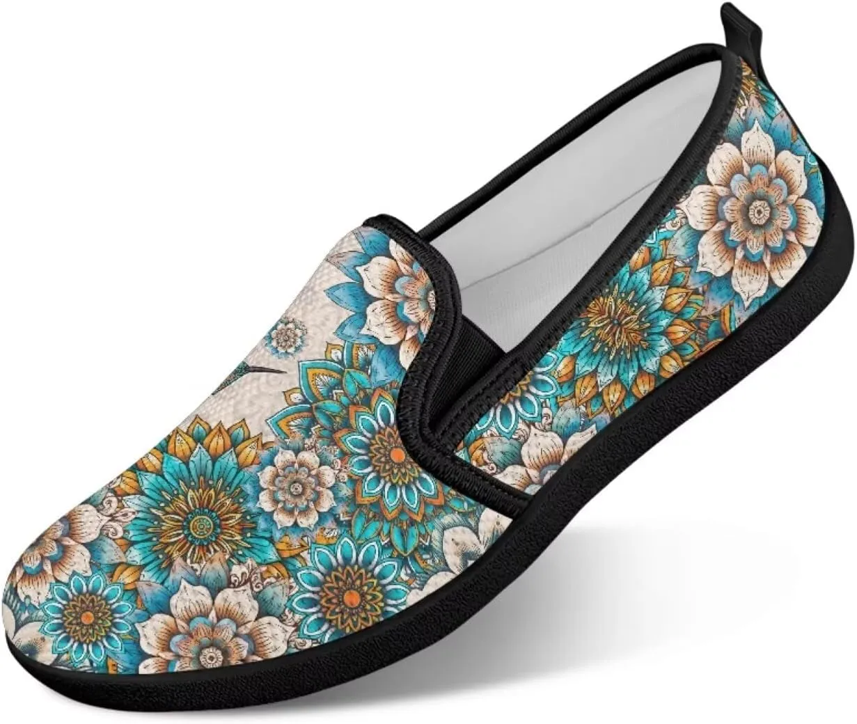 Women's Walking Shoes Fashion Casual Sneaker Comfort Flat Mesh Hand Free Low Tops Painted Sweet Dress Shoes Light - Weight Size 5.5-10.5