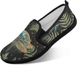 Women's Walking Shoes Fashion Casual Sneaker Comfort Flat Mesh Hand Free Low Tops Painted Sweet Dress Shoes Light - Weight Size 5.5-10.5