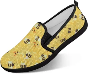 Women's Walking Shoes Fashion Casual Sneaker Comfort Flat Mesh Hand Free Low Tops Painted Sweet Dress Shoes Light - Weight Size 5.5-10.5
