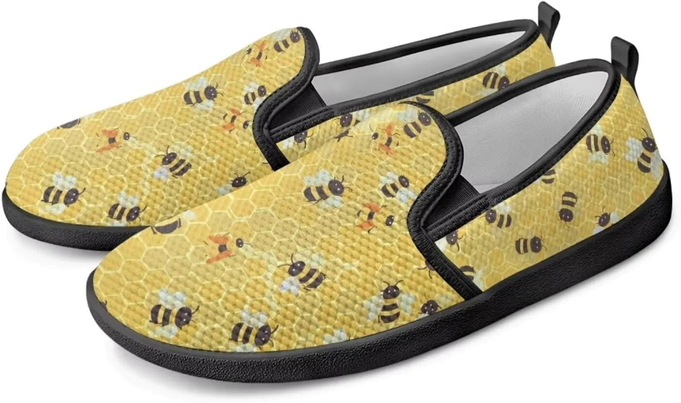 Women's Walking Shoes Fashion Casual Sneaker Comfort Flat Mesh Hand Free Low Tops Painted Sweet Dress Shoes Light - Weight Size 5.5-10.5