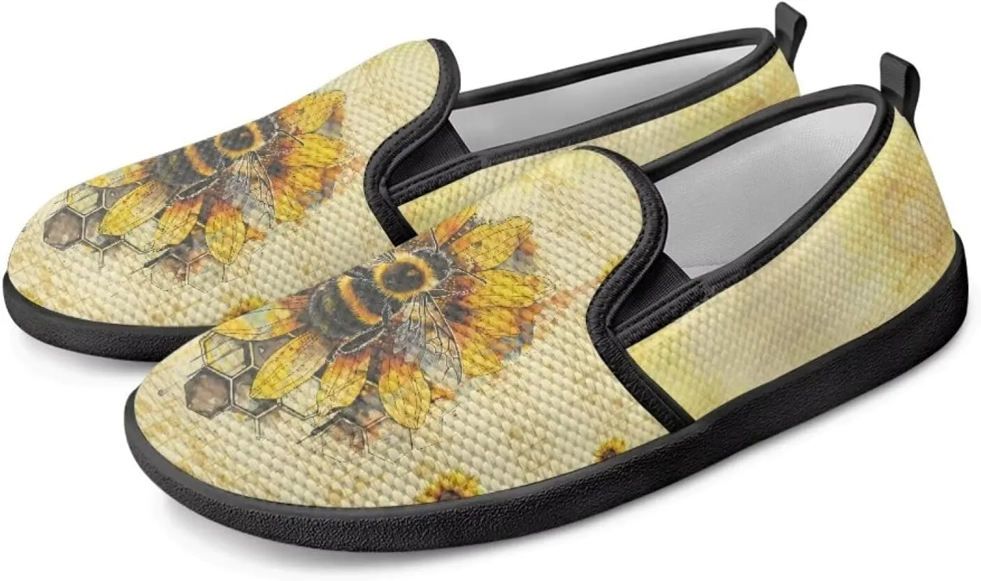 Women's Walking Shoes Fashion Casual Sneaker Comfort Flat Mesh Hand Free Low Tops Painted Sweet Dress Shoes Light - Weight Size 5.5-10.5