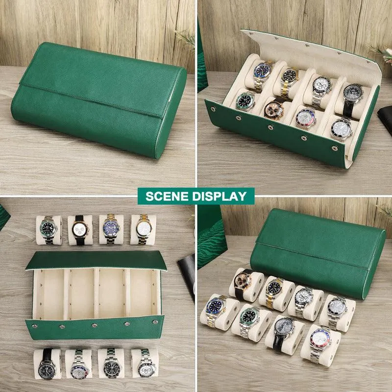Woosir Trend Leather Watch Case for 8 Watches